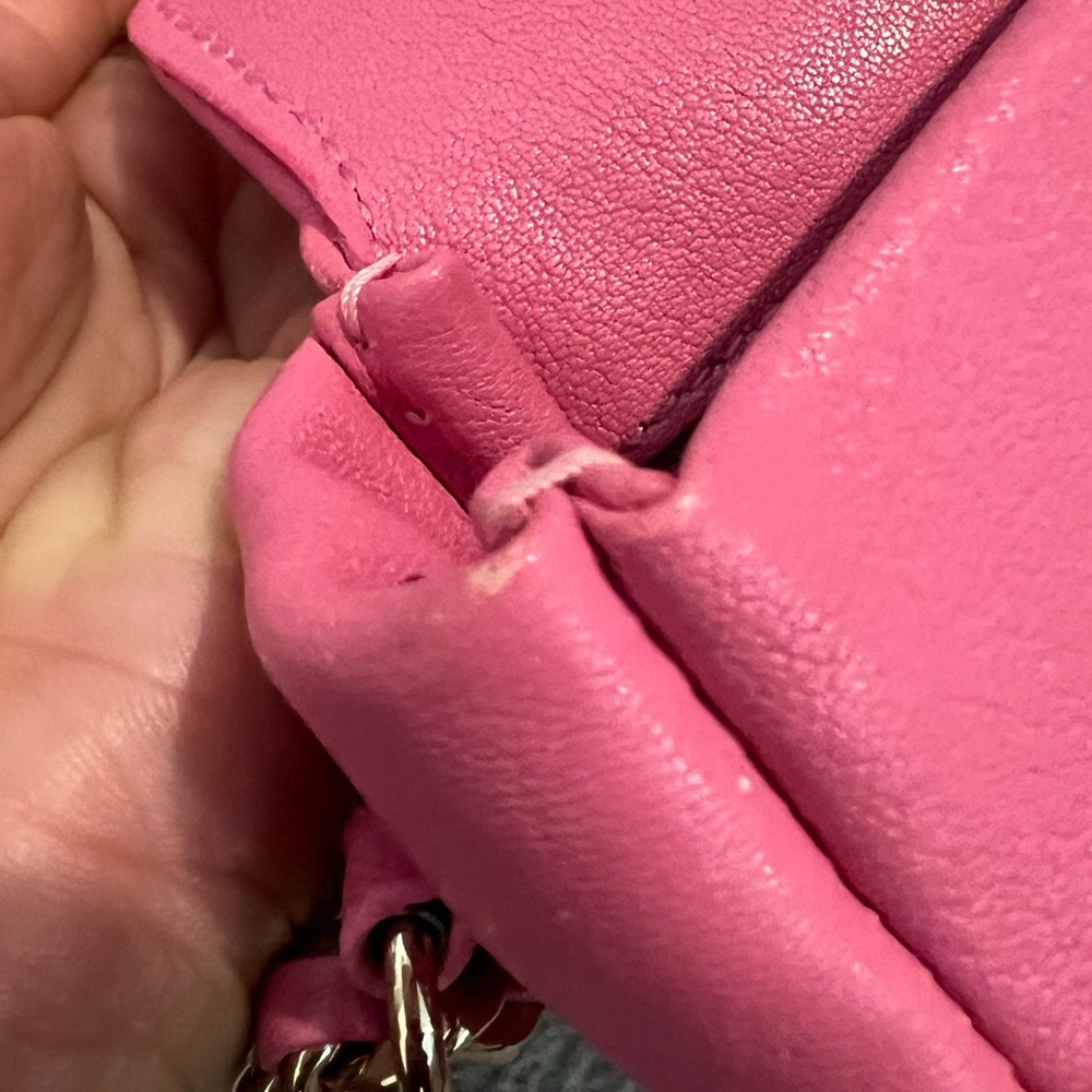 CHANEL Pink Crossbody Bag with Gold-Tone Closure - Picture 8 of 9